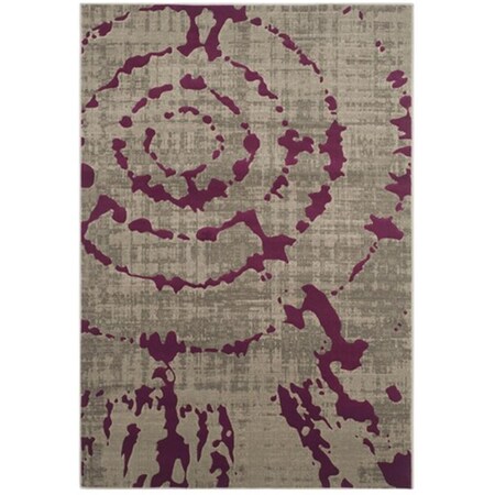 Safavieh Porcello Power Loomed Rectangle Rug- Light Grey - Purple- 8 Ft. 2 In. X 11 Ft. PRL7735B-8